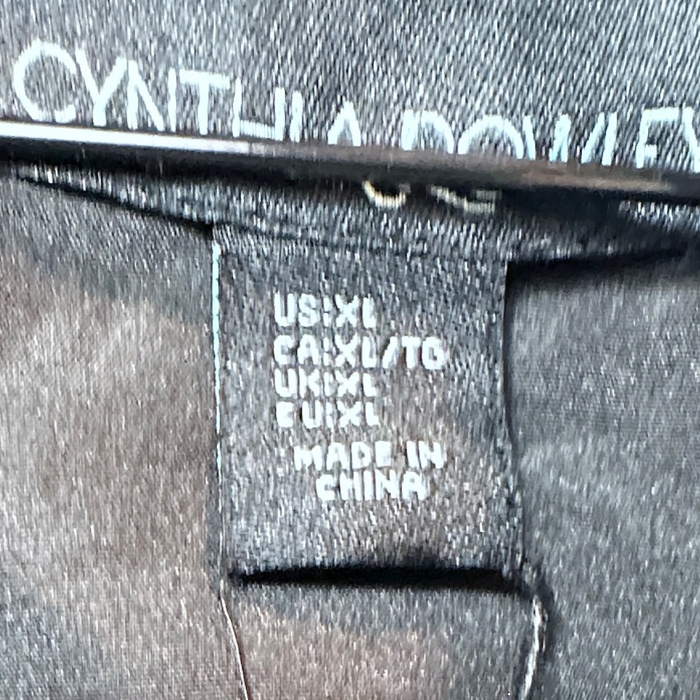 Cynthia Rowley Grey Plaid Blazer Jacket Hoodie Insert Layered Look XL - Picture 4 of 11